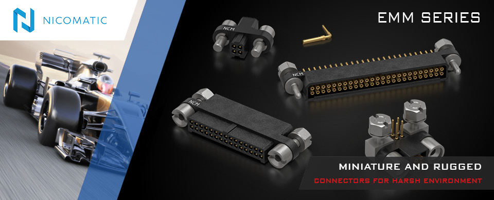 Nicomatic EMM Series Rectangular Connectors for motorsport / autosport