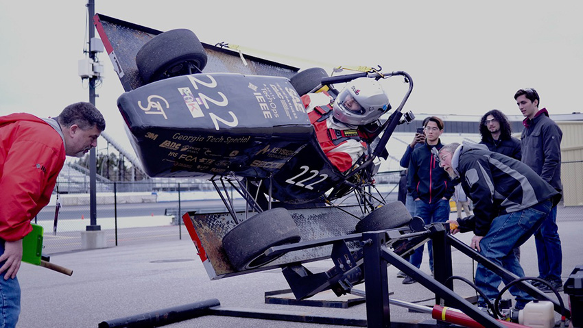 HyTech Racing Car Tilt Test