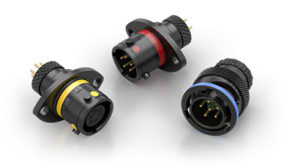 Souriau 8STA 04 size, miniature, signal, ip67, motorsport/autosport circular connectors for sensors, 3, 5 or 6 pins
