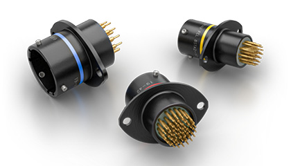 Souriau 8STA IP67 PCB receptacle circular connectors compatible with Deutsch AS autosport