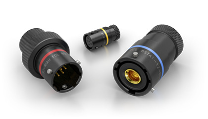8STA lightweight, in-line receptacle, cable mounted, circular connectors, compatible with Deutsch AS autosport
