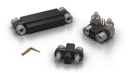 Nicomatic EMM rectangular connectors MIL-83513, 1.27 pitch, 3A, light, for motorsport